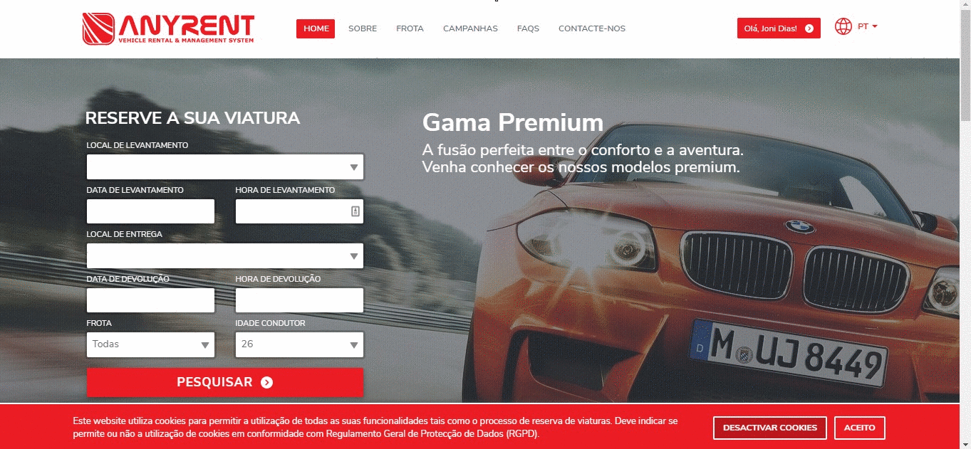 Home page section